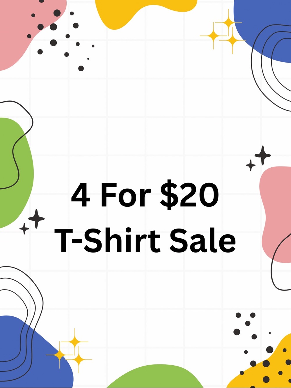 ✨T-SHIRT BUNDLE SALE: 4 FOR $20